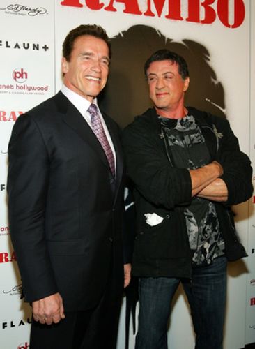 Sylvester Stallone and Arnold