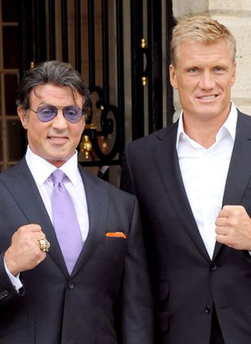 Sylvester Stallone and Dolph Lundgren