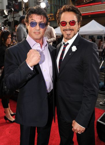 Sylvester Stallone and Robert Downey Jr.
